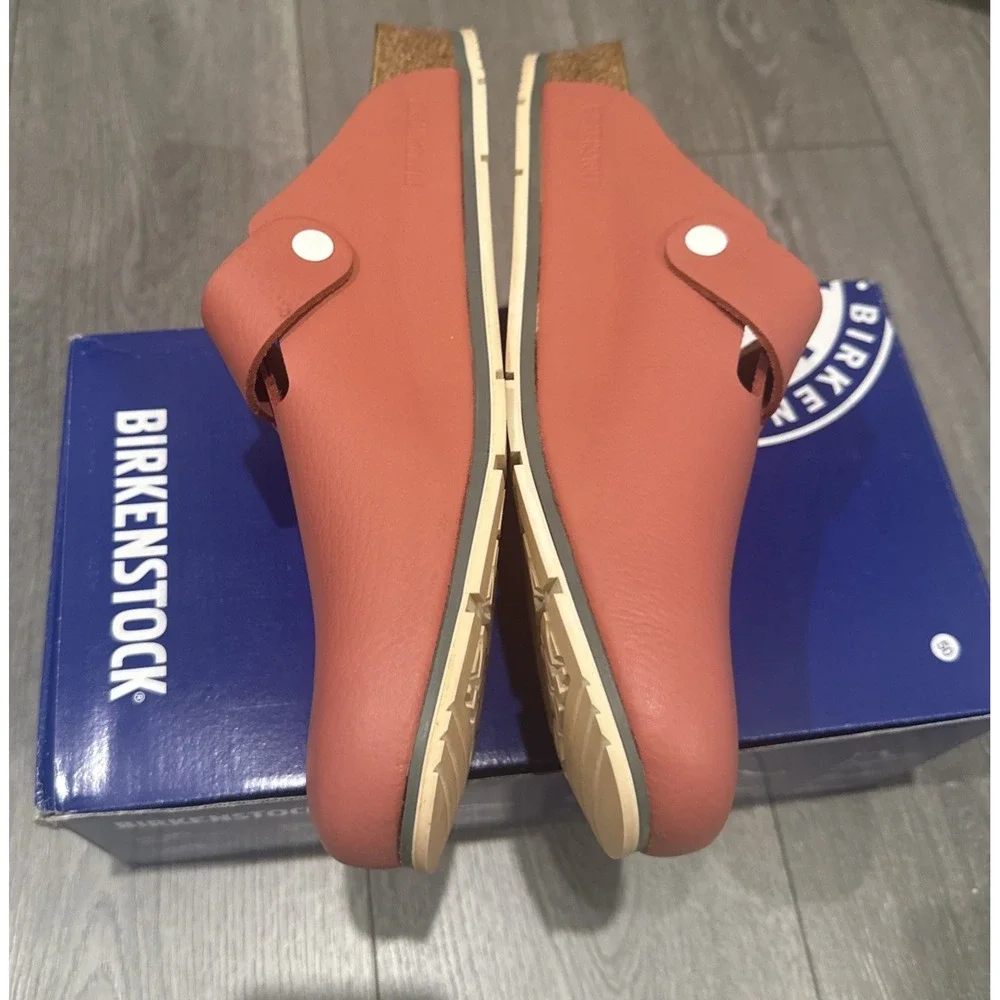 Birkenstock Unisex EU47 L16M14 Regular Boston PRO Clogs Mars Red Coated Leather